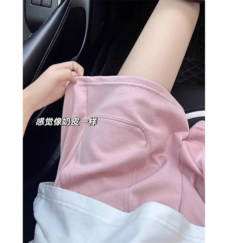 孕妇短裤夏季外穿薄款奶皮裤休闲时尚网红款托腹显瘦遮肚宽松裤子