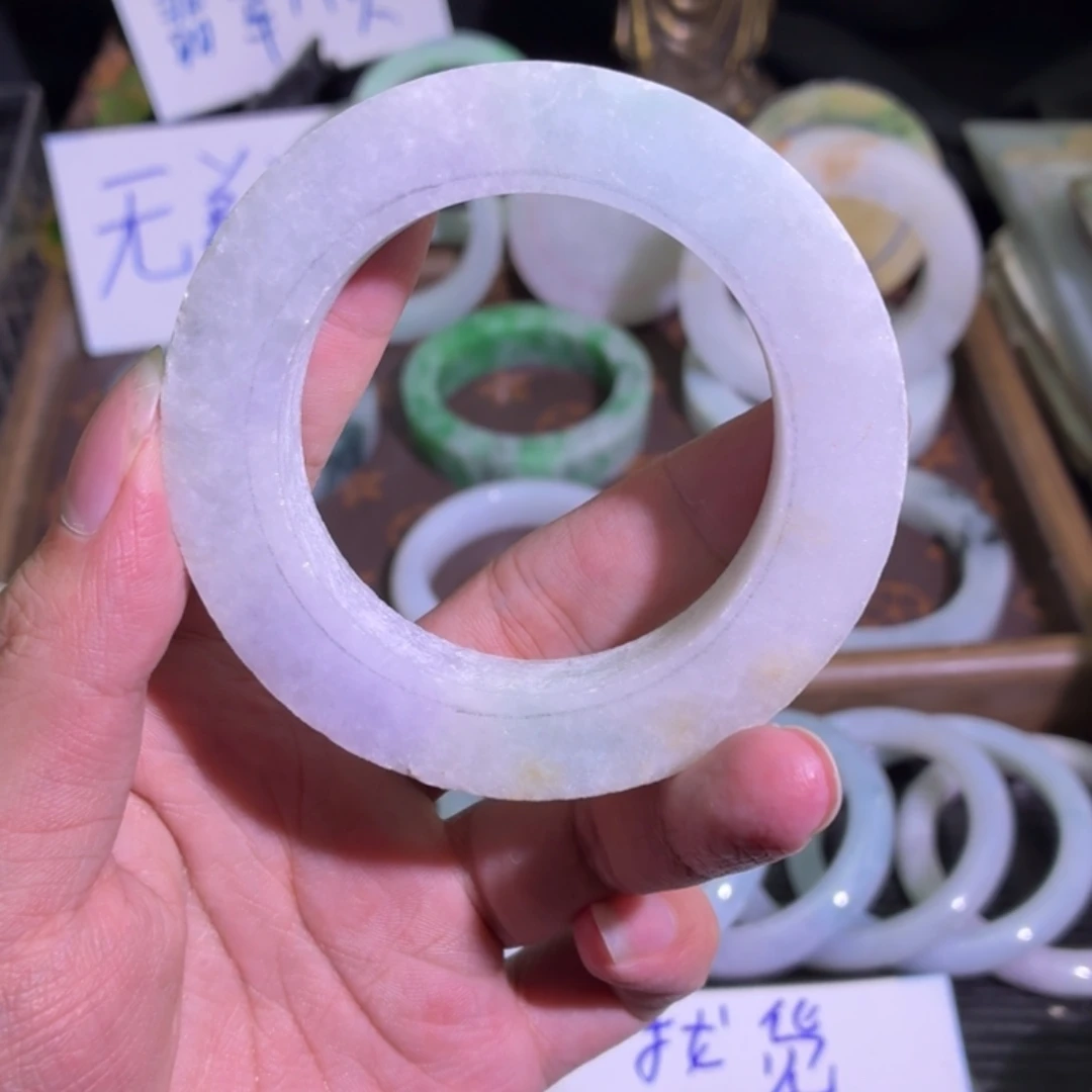 定制翡翠未镶嵌翡翠A货毛胚手镯定制