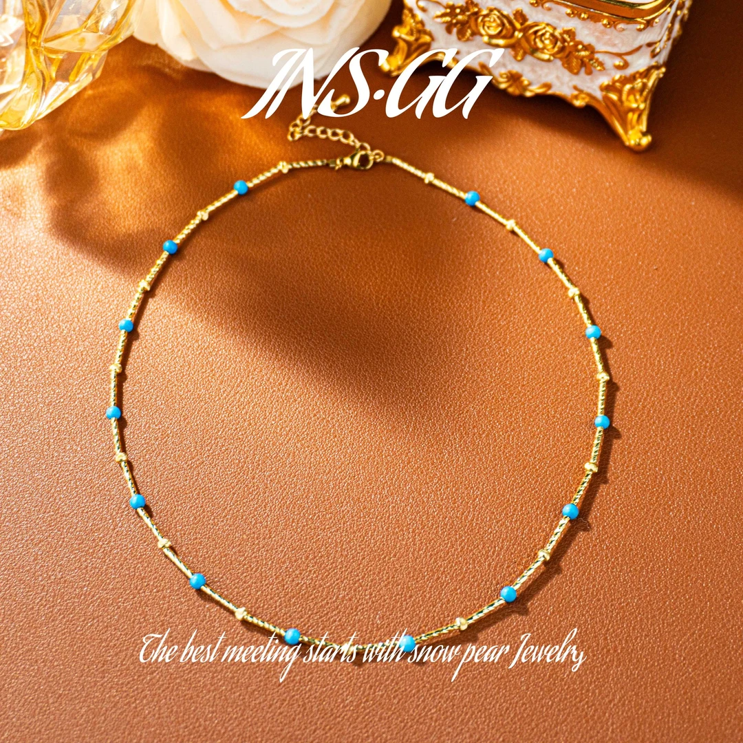 铜合金项链 【INS · GG】松 ♠  原创设计 LX3091 项链·短链