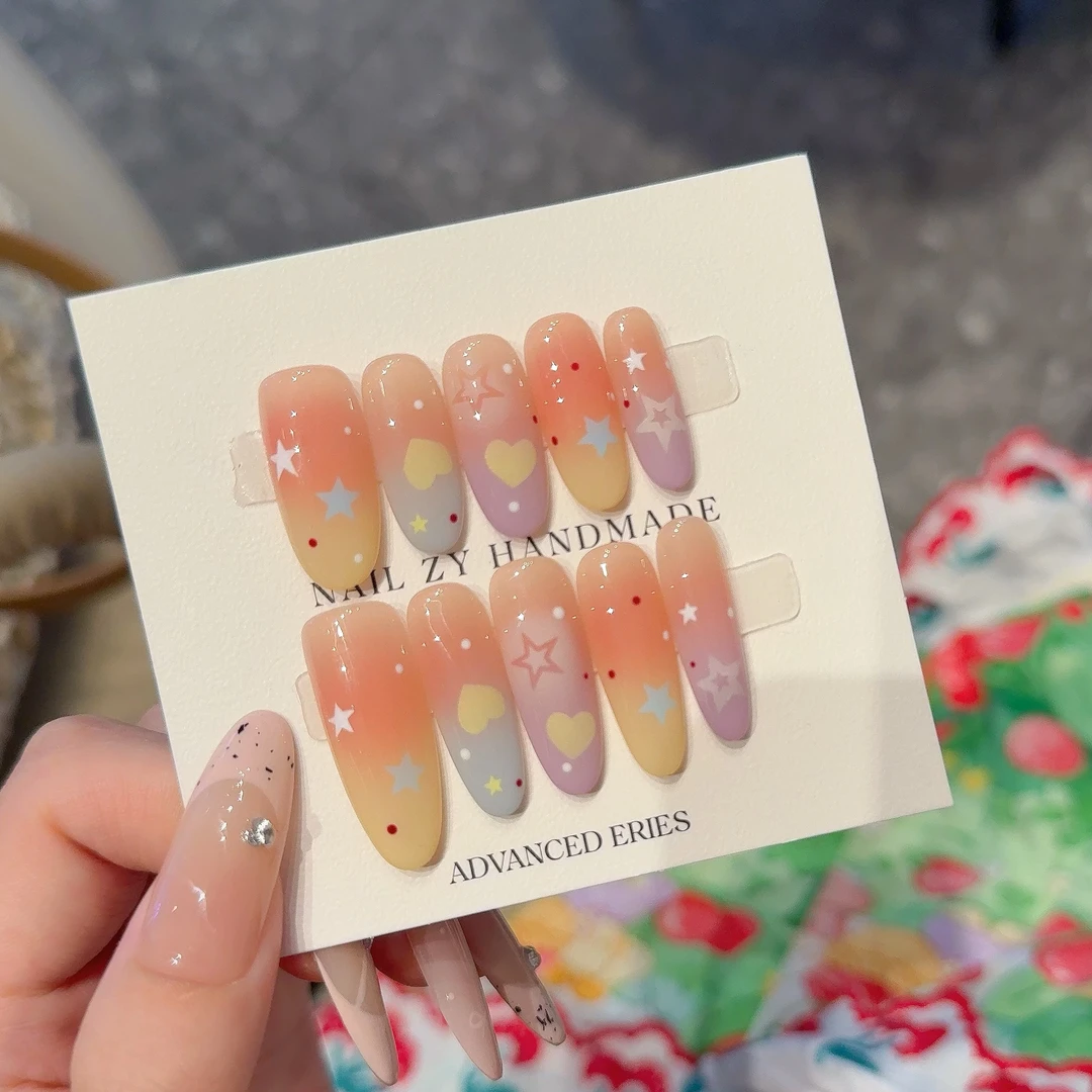 【跳跳糖】祝音定制手工穿戴甲手绘童趣美甲小红书穿戴甲