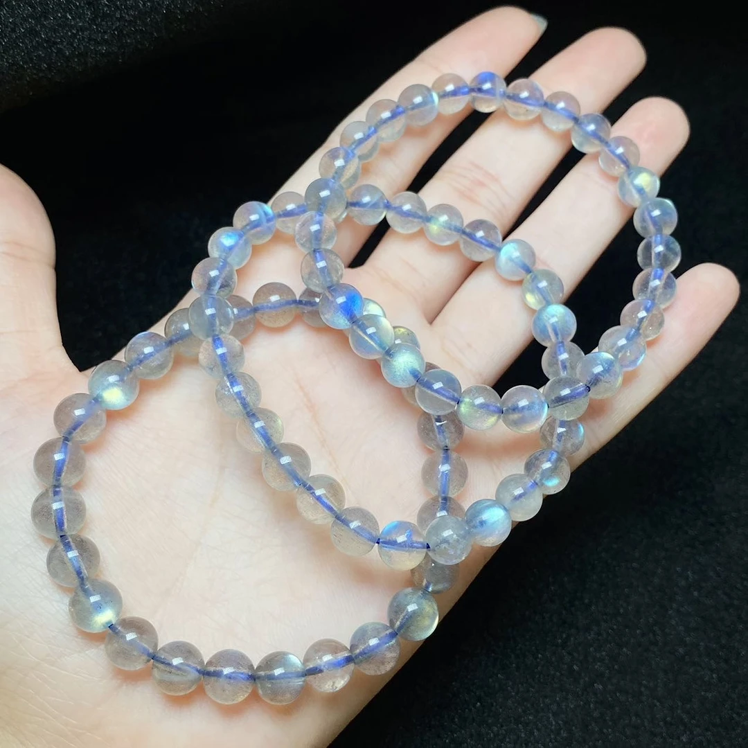 【小宝珠宝】21 T7021-月光石单圈手串-多样性一件-7mm