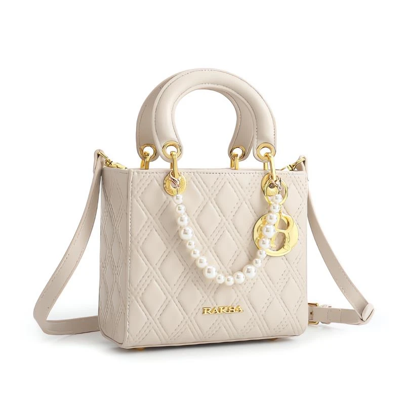 罗萨公爵 新款复古简约百搭手提包单肩斜挎包女士戴妃包包0919