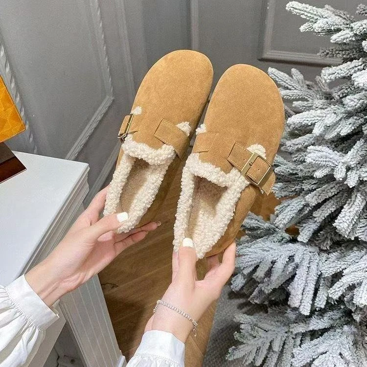 休闲风民族风雪地靴冬季纯色棉鞋轻职风潮流风