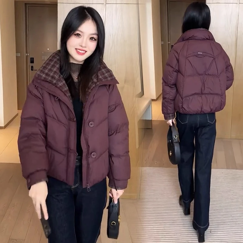 时尚棉衣服外套女2025冬季新款洋气显瘦式短款冬季保暖棉服秋冬