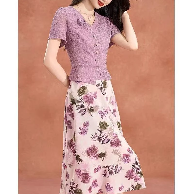 【HL72】淑女范连衣裙女2025年新款夏装气质减龄