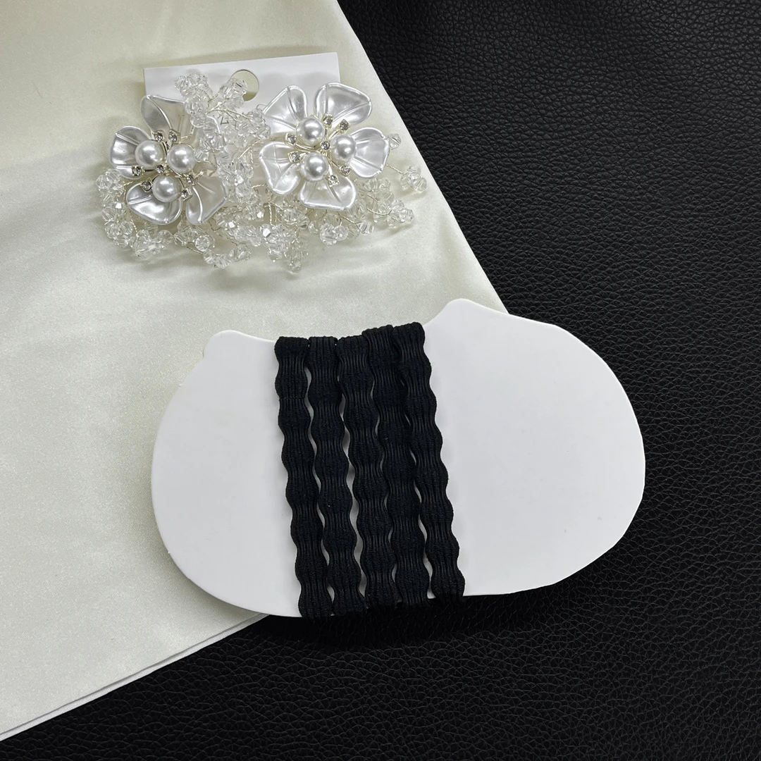 黑色波浪发绳小众简约经典素款发圈头绳 01000