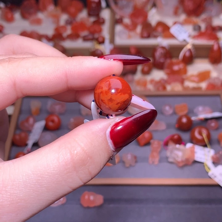 南红玛瑙合金颈饰15m火焰单珠