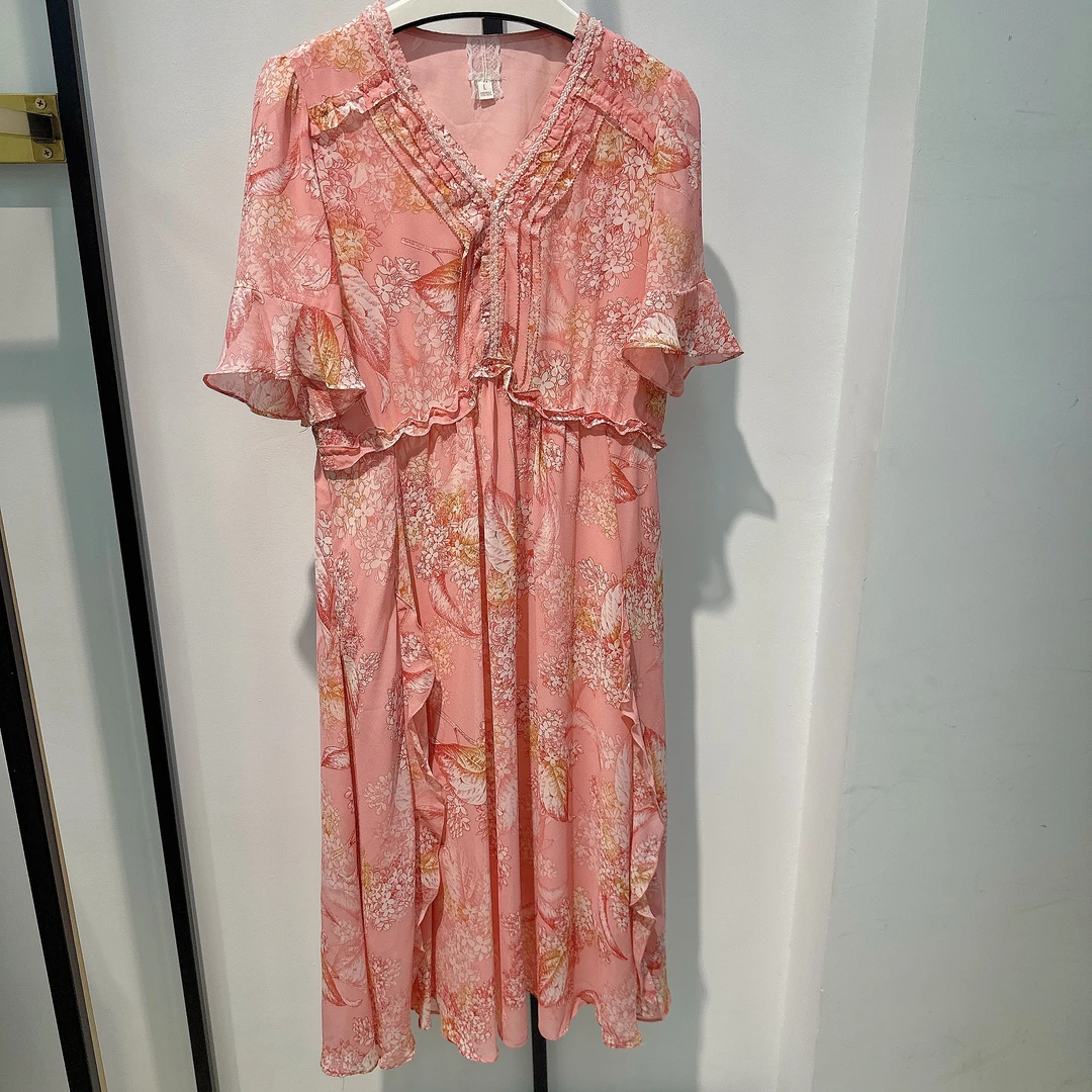 【BLF】裙长110，新款碎花裙重工连衣裙-8850