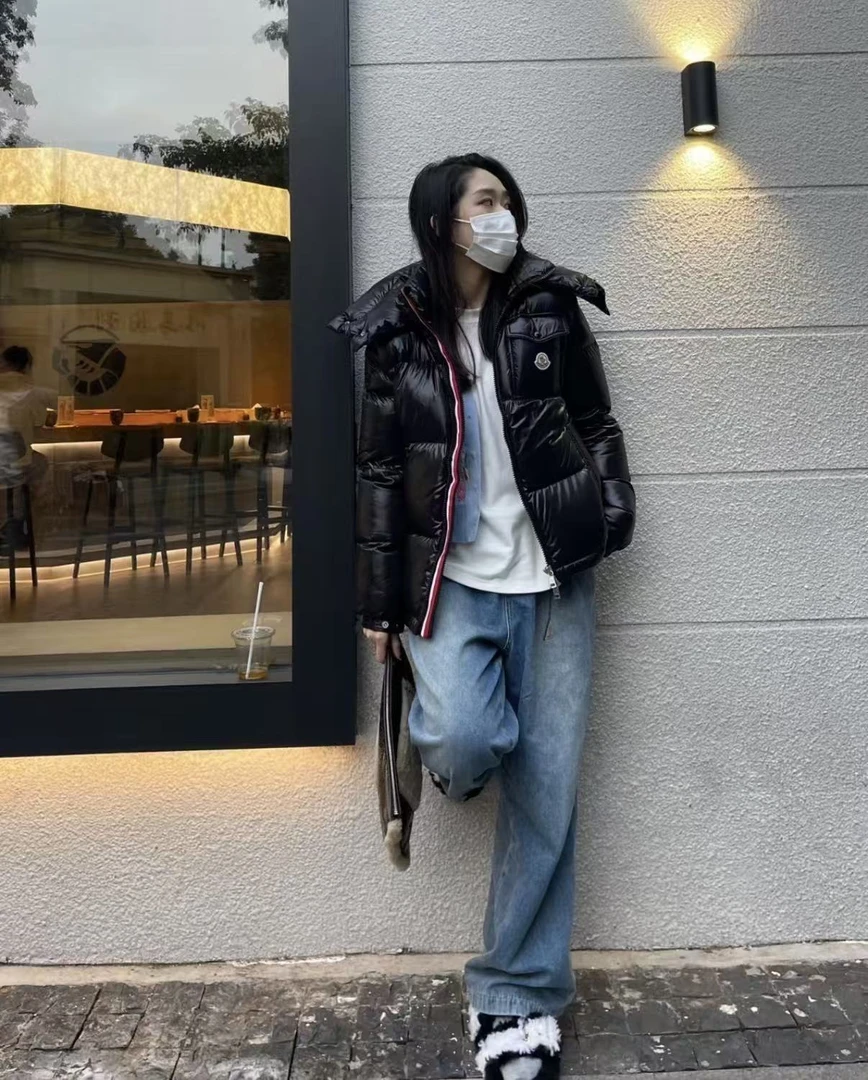MACN经典三彩90白鹅绒时尚百搭男女同款双拉链可脱卸帽