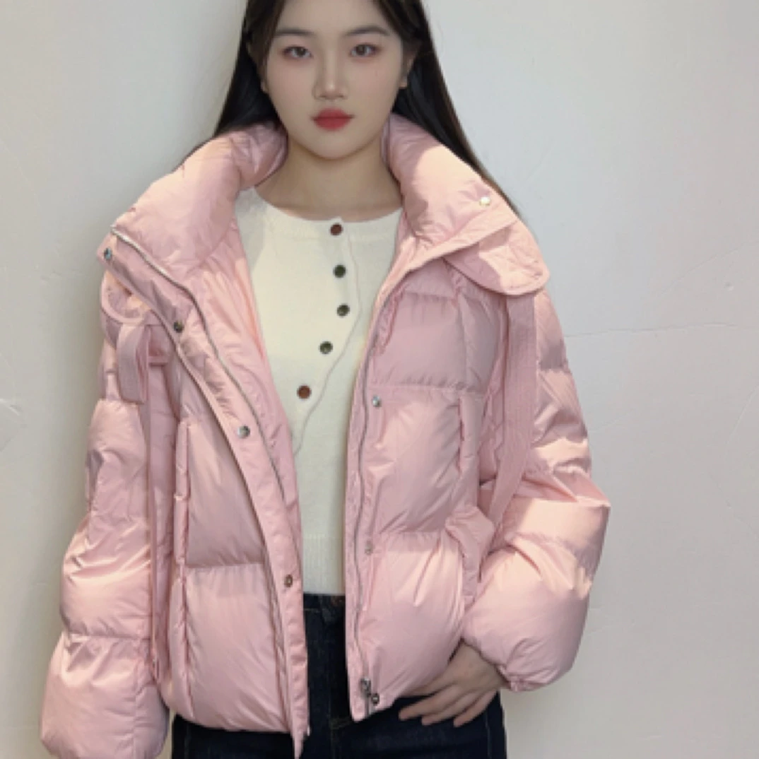 朵拉格格2024新款连帽短款羽绒服