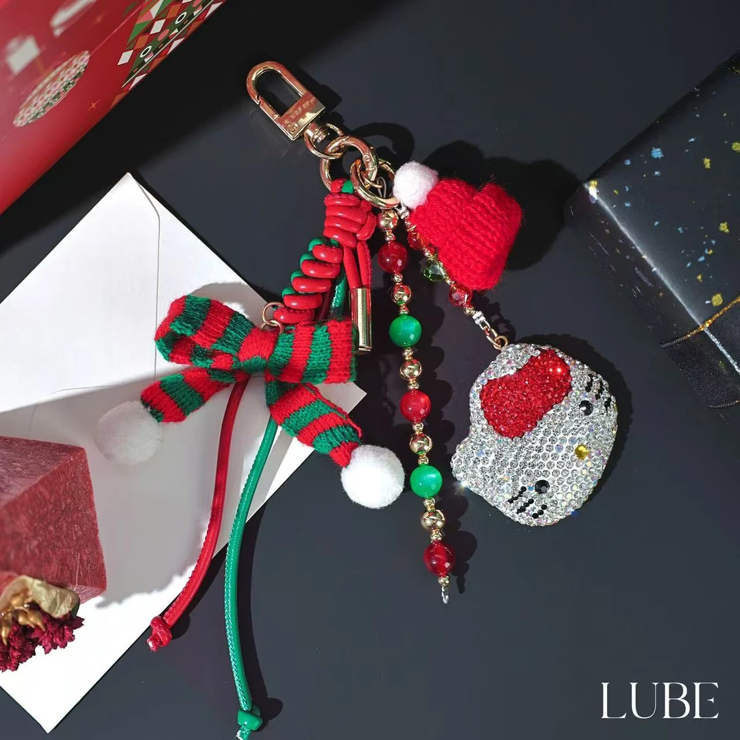 【圣诞满钻KT】歪歪高定手工手机挂件适用于安卓苹果手机壳