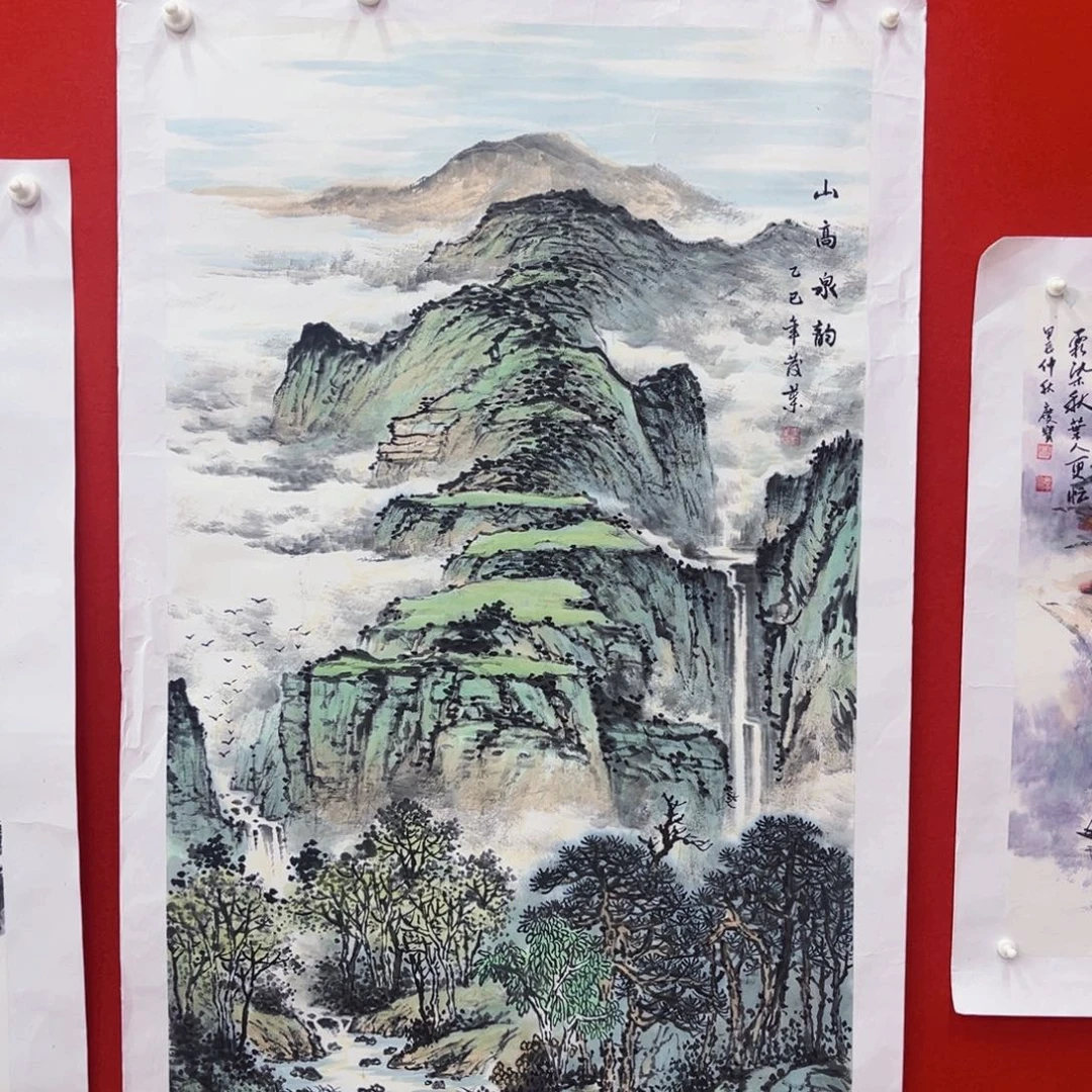 国画绘画作品多次参加全国