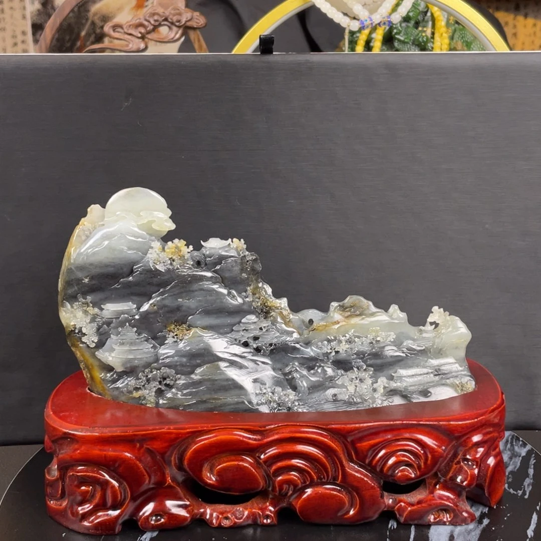 和田玉未镶嵌摆件
