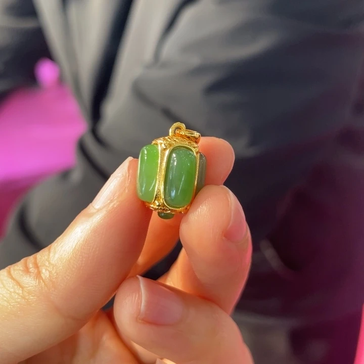 和田玉银S925镶嵌颈饰