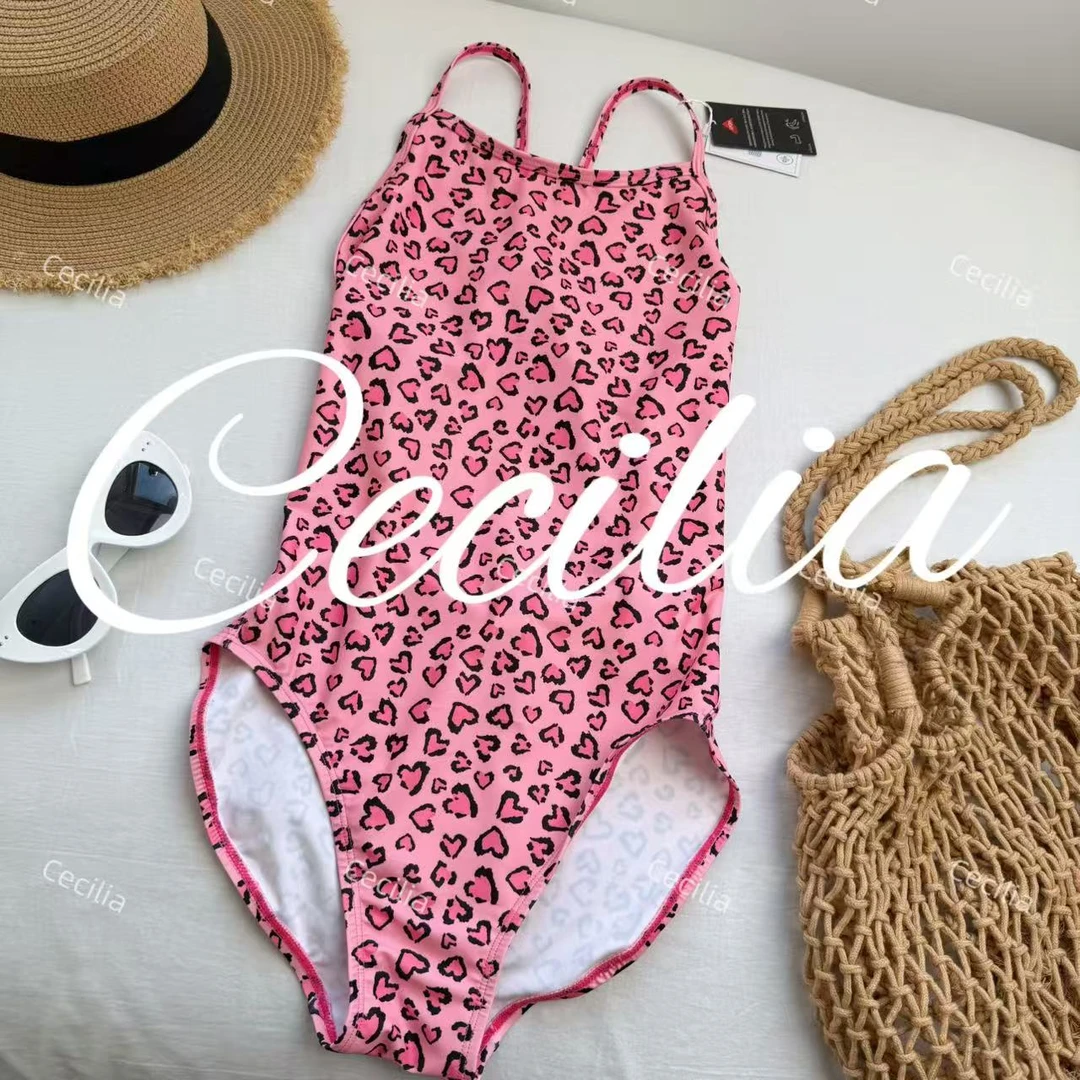 【单层粉豹】连体泳衣女专业竞速夏季修身性感度假游泳衣沙滩