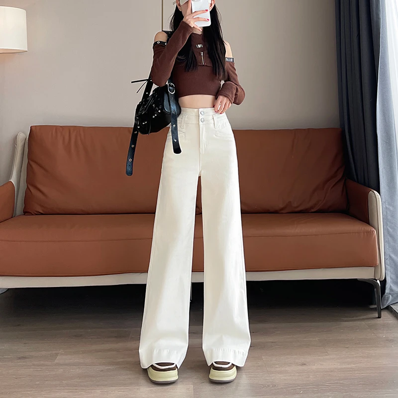 ZHENYIFANG/真衣坊运费补贴百搭显瘦高腰复古微喇牛仔裤女TZ