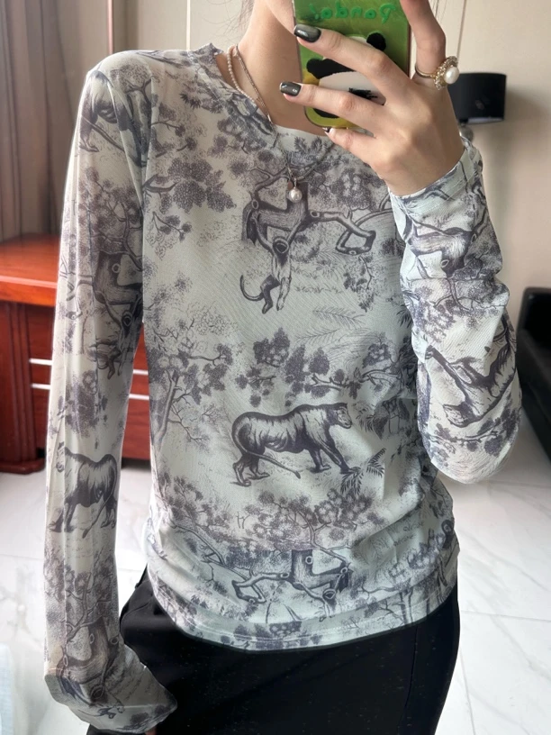 D30083南油爆款印花衬衫