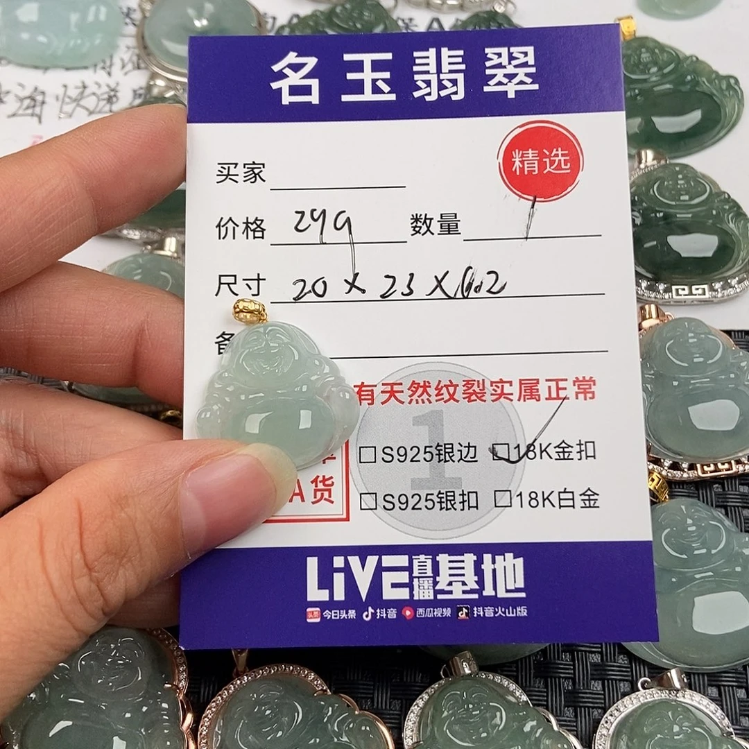 小***～翡翠18K金镶嵌颈饰