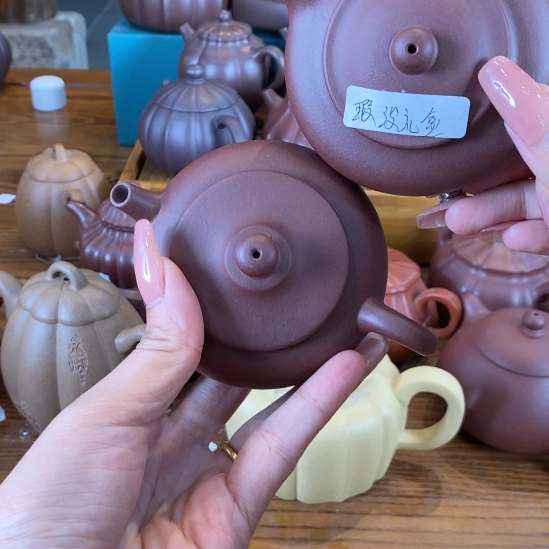 俗***吖茶壶紫砂原矿泥料手工直播间