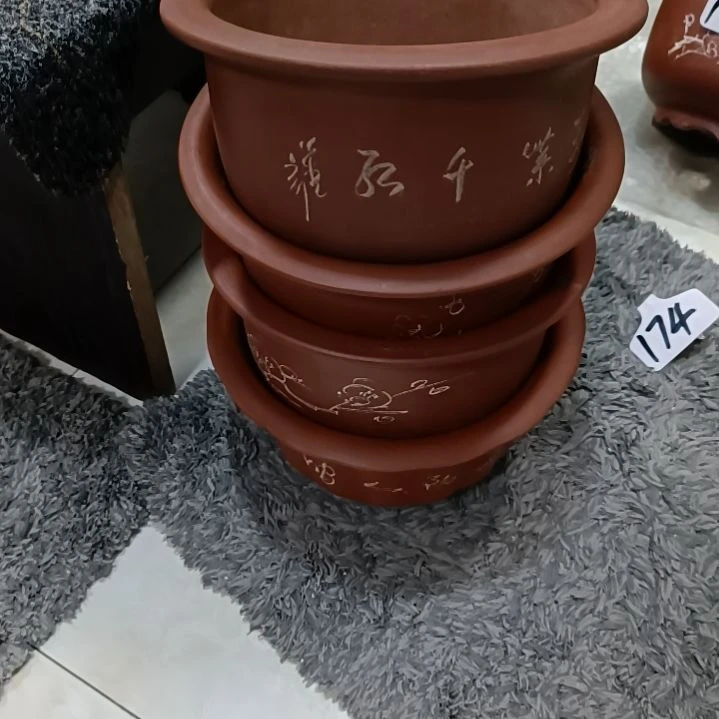 红陶溱*圆形紫砂花盆