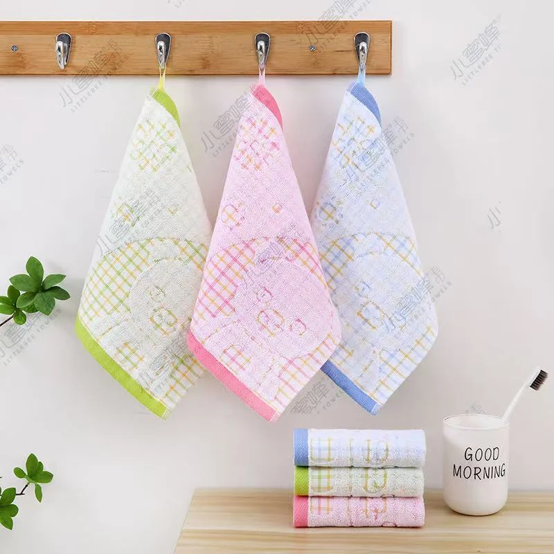 首播特惠（小蜜蜂毛巾）三条装纯棉儿童毛巾手帕儿童洗脸面方巾