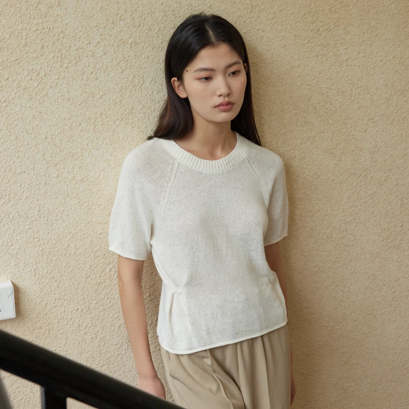 【夏款上新】黑标BAIZHUO百着毛织短款毛衫BZ42MS162