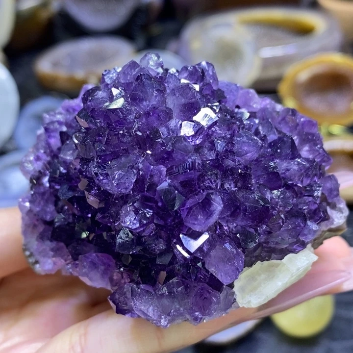 未镶嵌珠宝半成品水晶奇石紫晶花