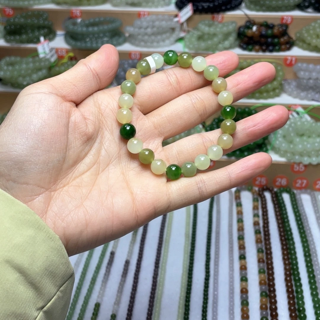 和田玉未镶嵌手链8mm