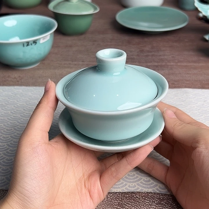 龙泉云间青瓷小米茶器