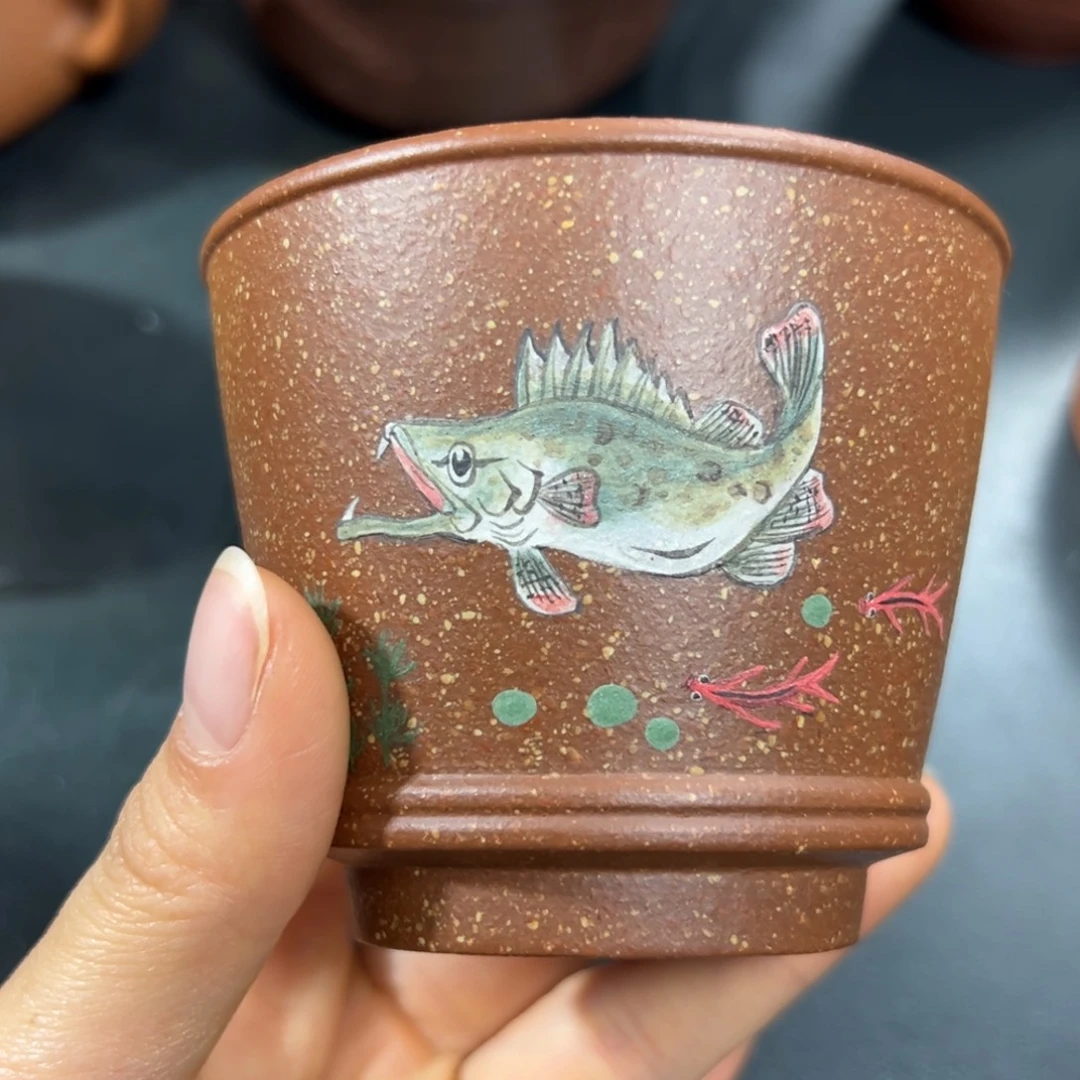 紫砂茶杯富贵主人杯