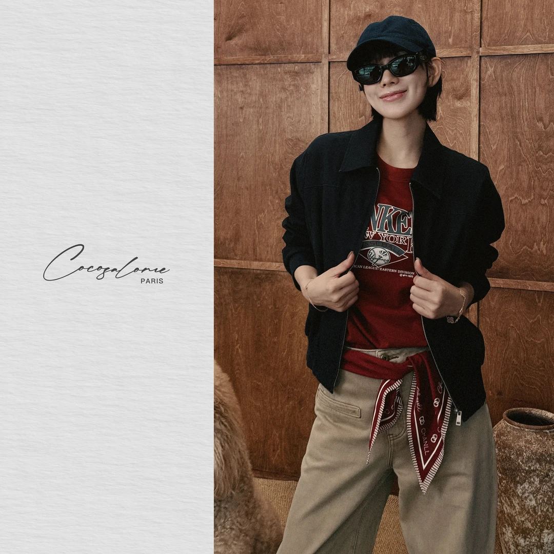 韩彬彬"气球夹克"小个子福音显高罗纹防风下摆通勤百搭外套2247-1