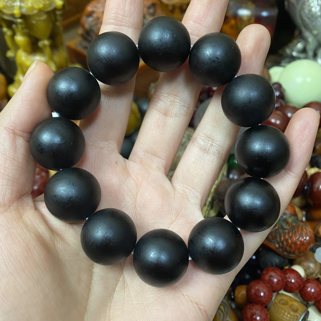 【主播推荐】黑皮红肉2.0cm大珠翳（一）手串