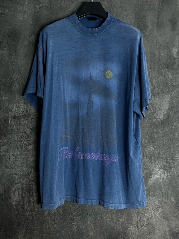 全新未使用 Balenciaga/巴黎世家 3码*1/巴黎铁塔短袖/02521