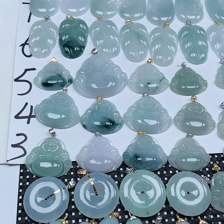 翡翠未镶嵌颈饰天然翡翠吊坠