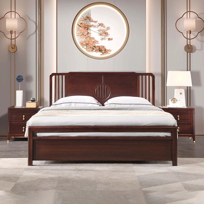 苏作新中式乌金木家用轻奢实木床主卧室古典简约1.8米大床双人床