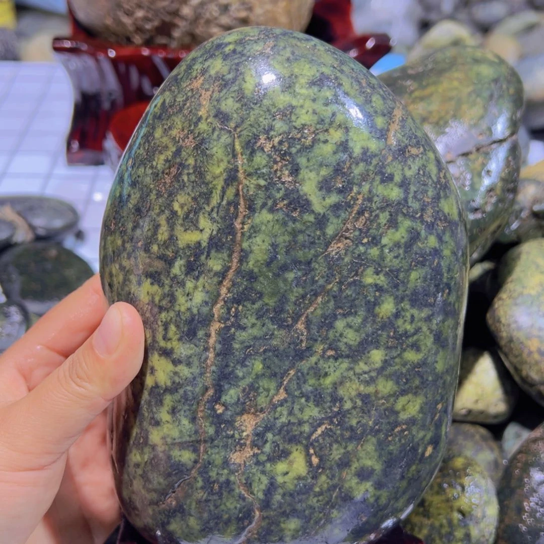 未镶嵌蛇纹石玉西藏藏玉药王石大*菜