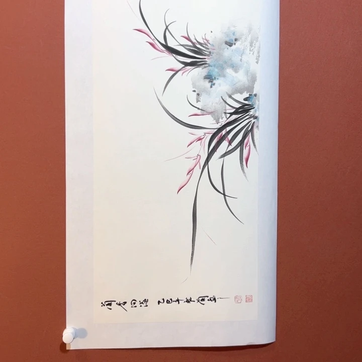 国画听兰老师花鸟