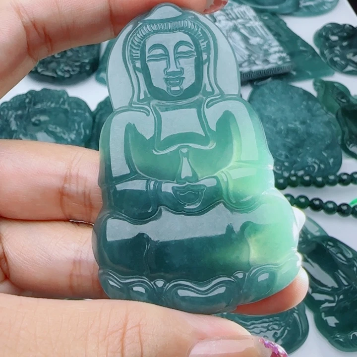 翡翠未镶嵌颈饰多样性发货天然A货翡翠