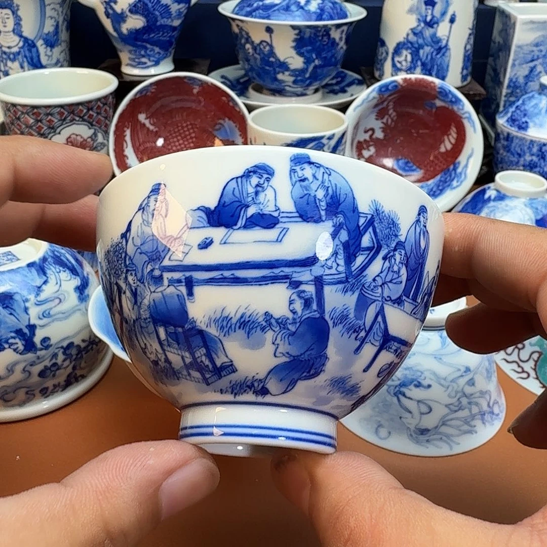 寵***扬杯子景德镇全手工手绘陶瓷