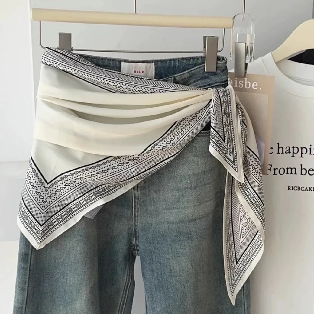 【韩国原单】2025新款百搭发带搭配衬衫西装春夏薄款复古三角巾