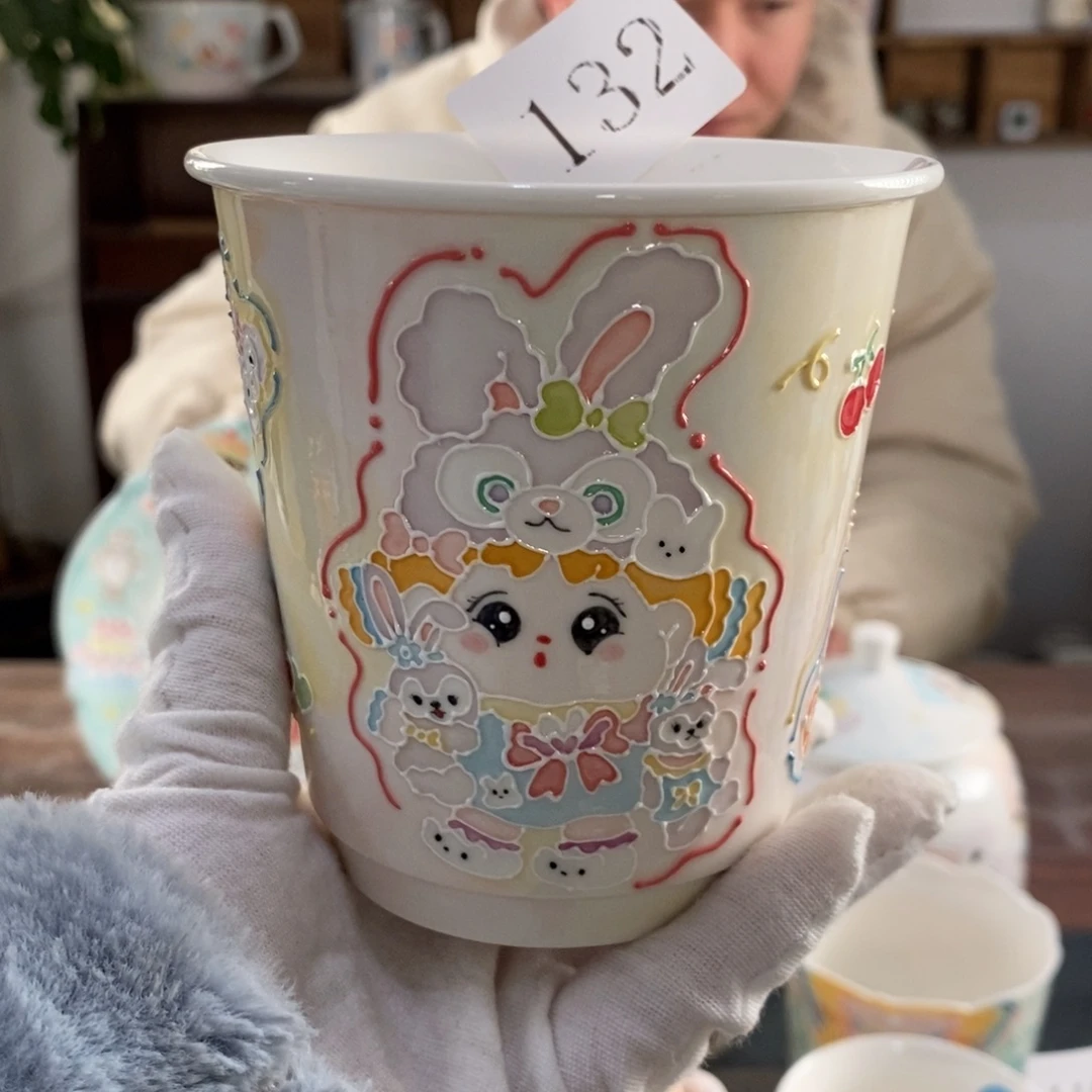 瓷片景德镇釉下彩手绘