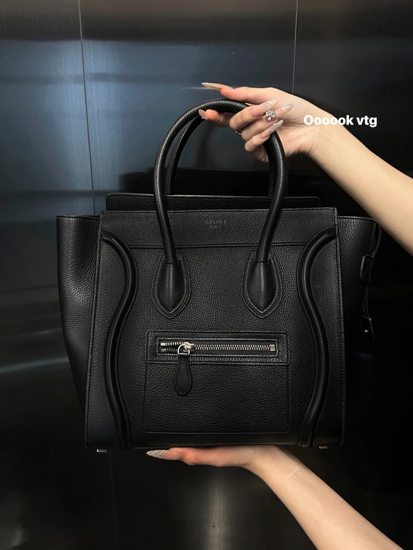 95新 Celine/思琳 CS6903 CELINE 黑色笑脸包小号