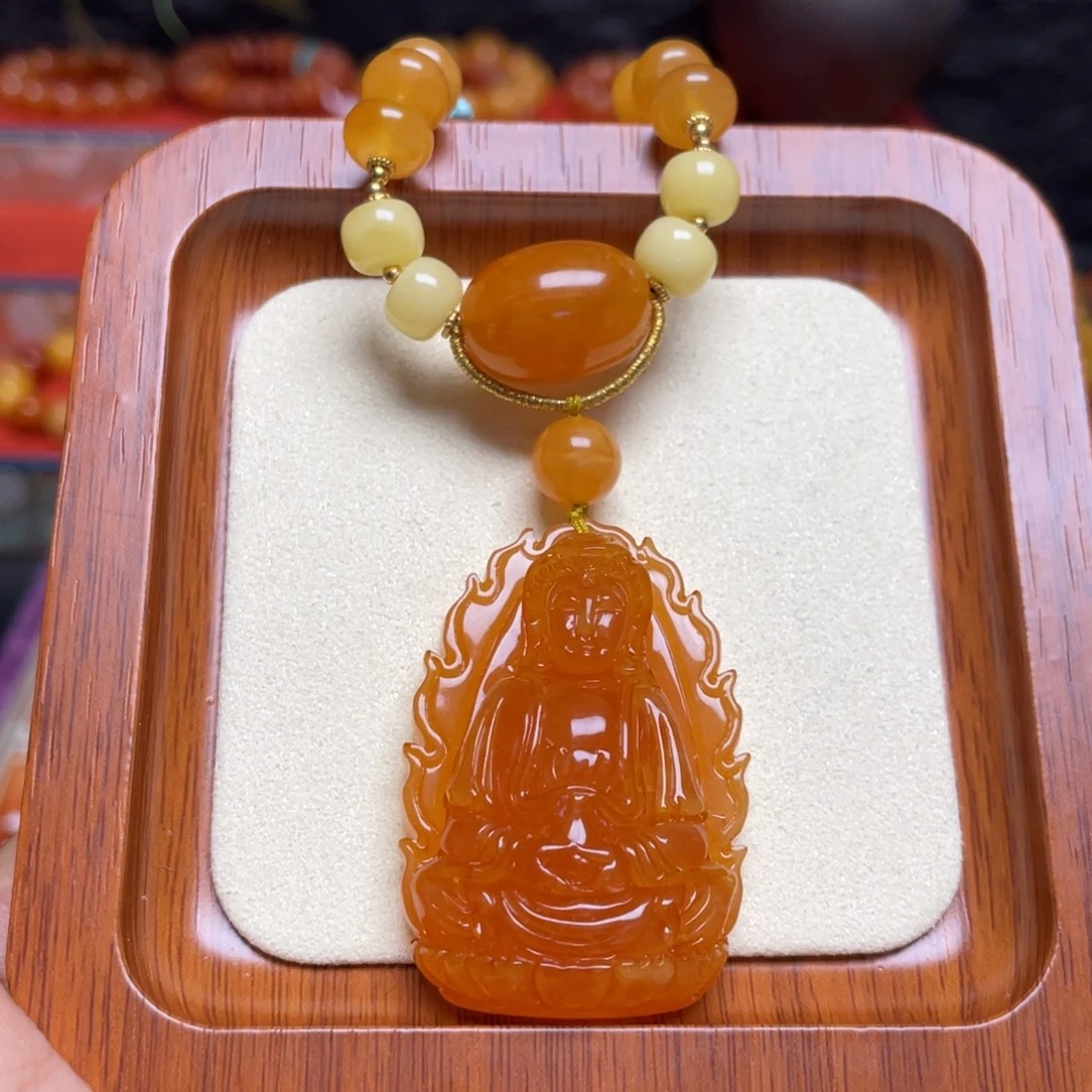 蜜蜡未镶嵌颈饰项链