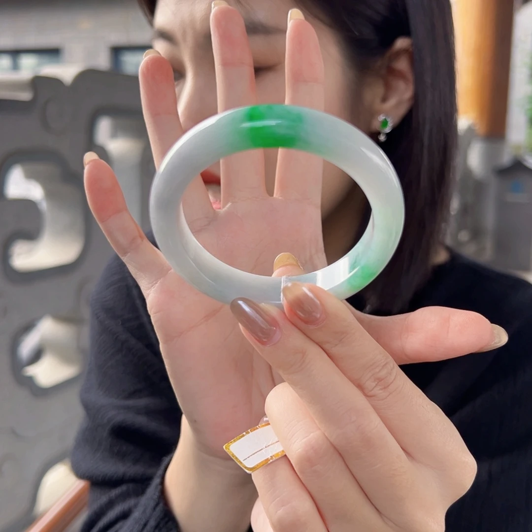 未镶嵌手镯翡翠天然缅甸翡翠A货手镯