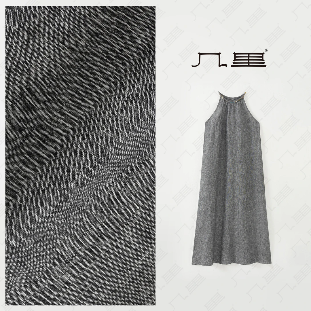 几里与麻 钉珠挂脖连衣裙 裙长123胸围110 2052943