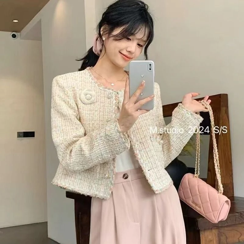 2025小香风外套女春秋法式高级感名媛气质短款上衣7009