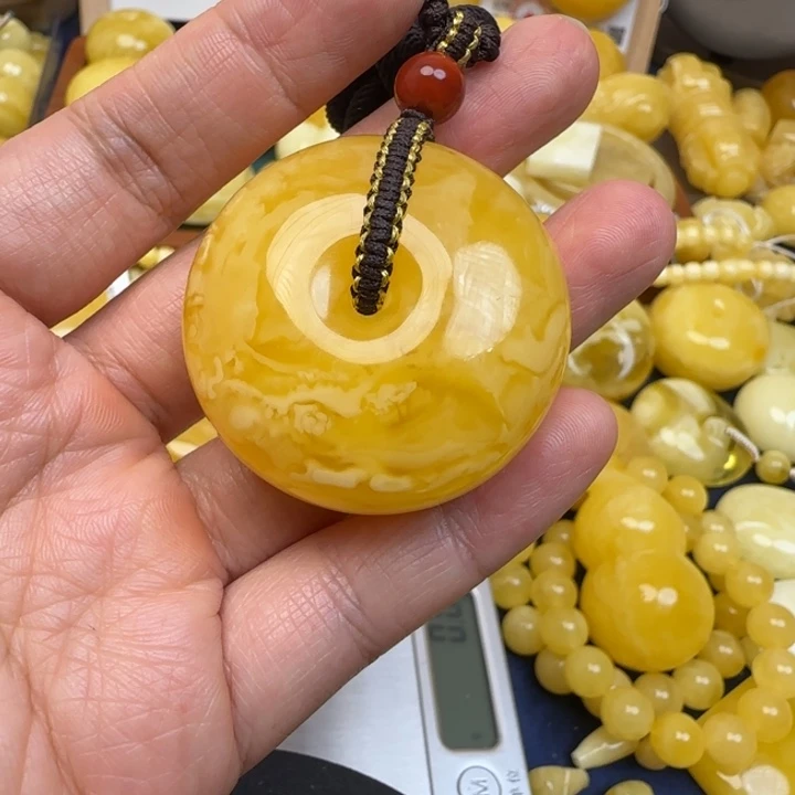 蜜蜡未镶嵌毛衣链天然蜜蜡