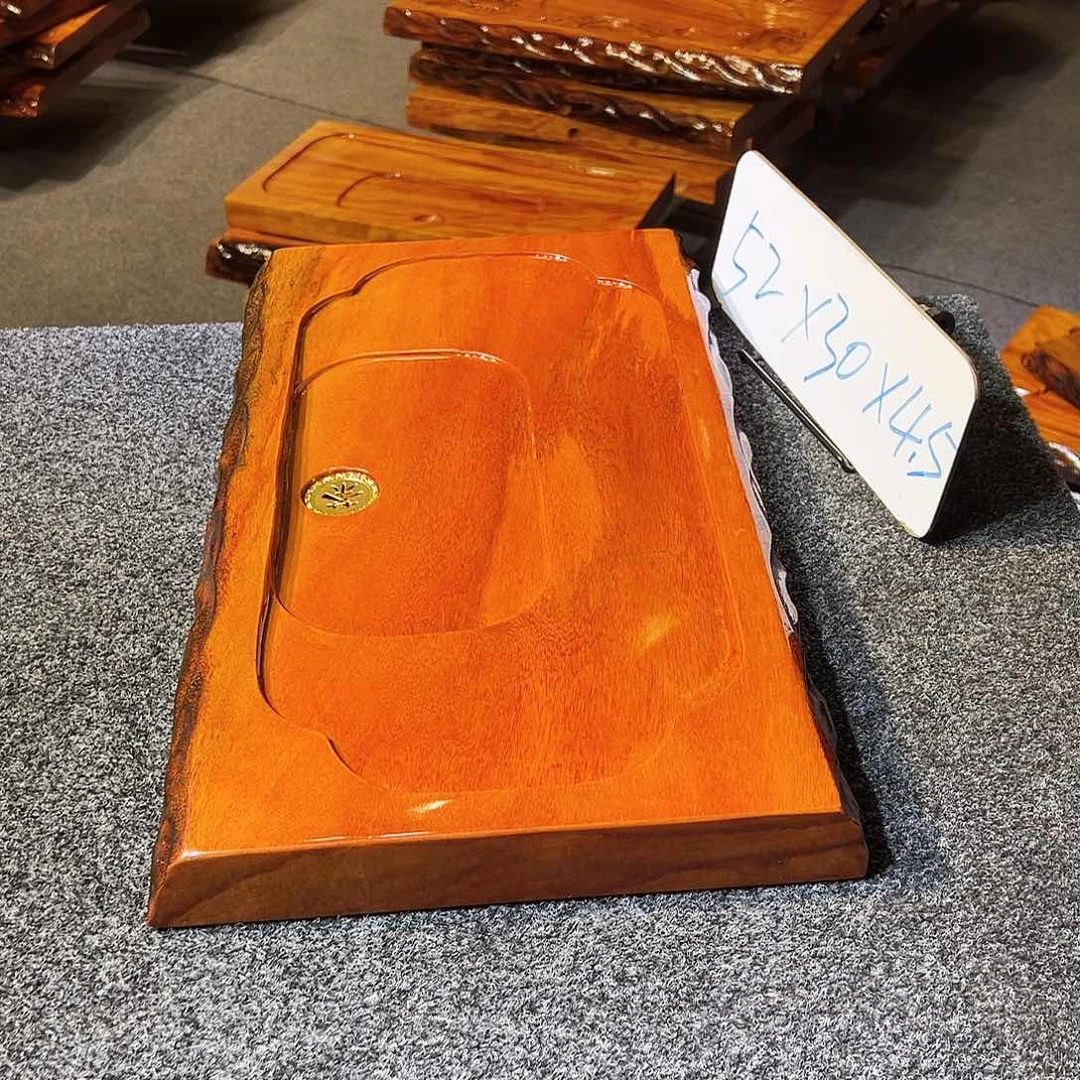 木花梨木茶盘，整板无拼接