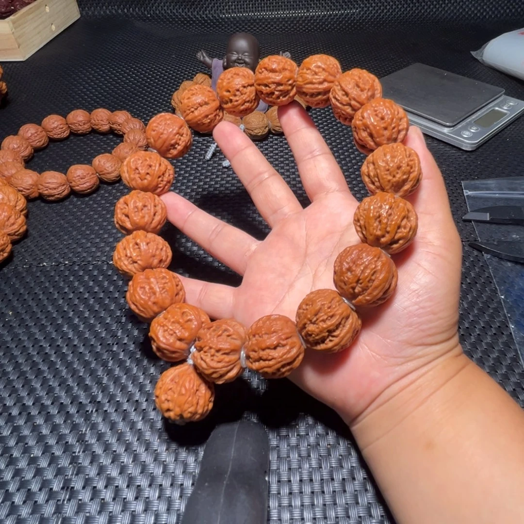 吊坠文玩核桃京八棱珊瑚纹23➕