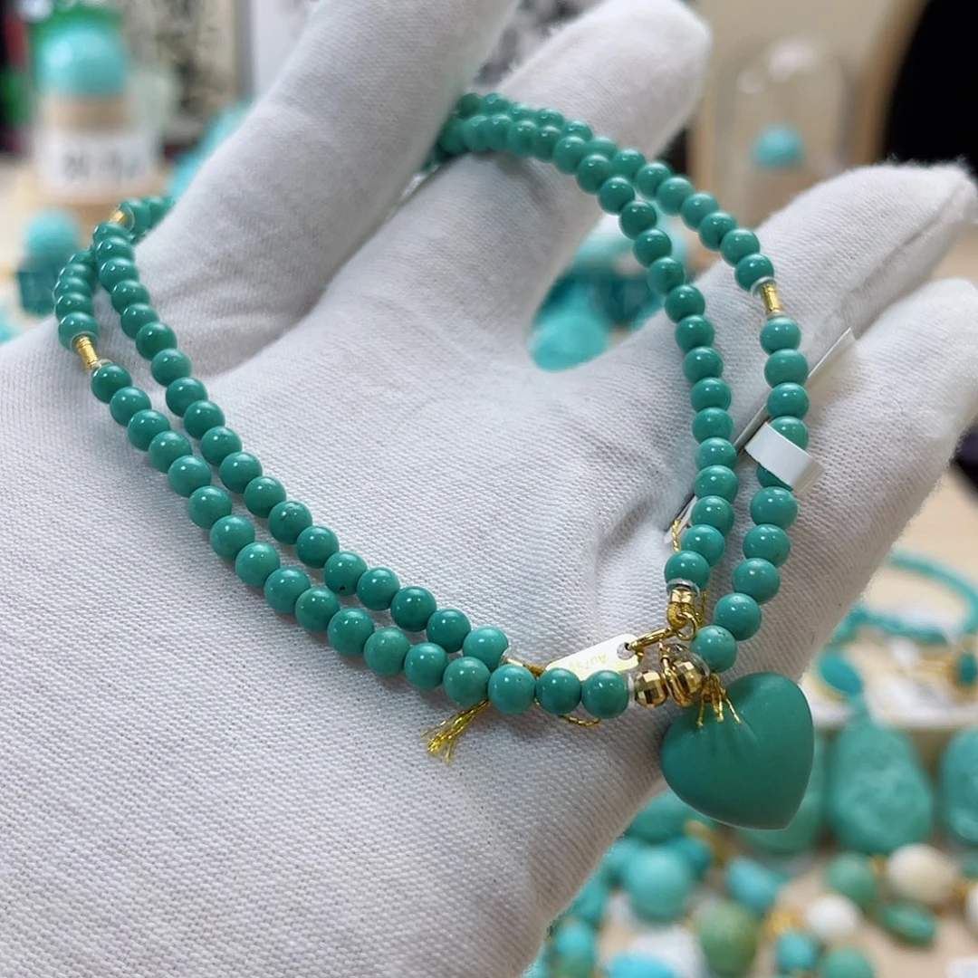 绿松石珠宝奇石未镶嵌梁*